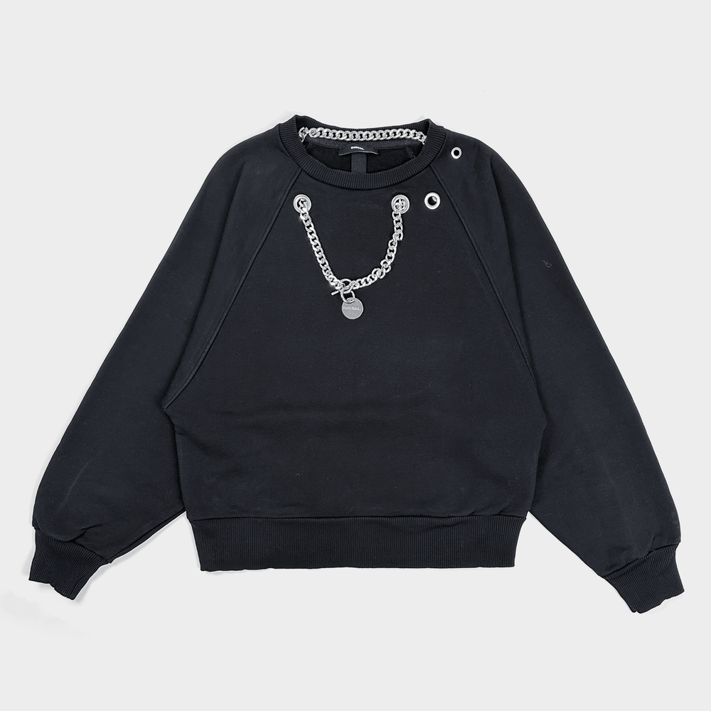 Diesel Chained Black Boxy Sweatshirt 2010's