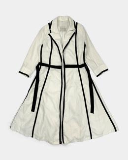 Isabel De Pedro "En Punta" Linen Off-White Coat 2000's