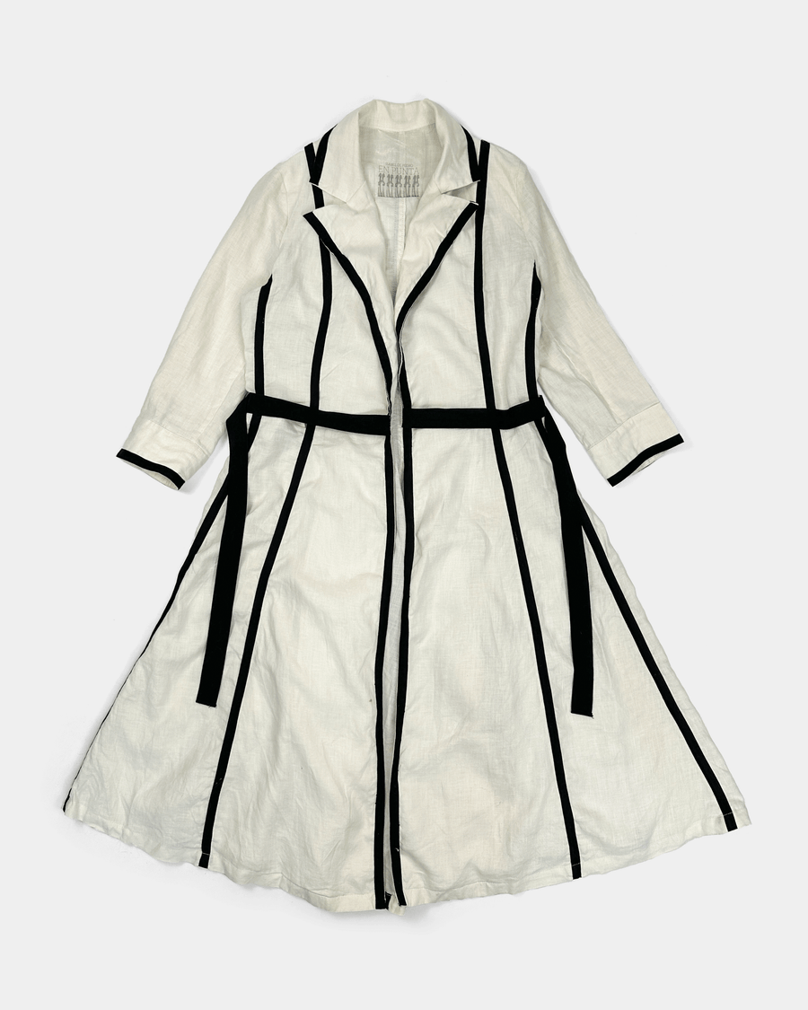 Isabel De Pedro "En Punta" Linen Off-White Coat 2000's