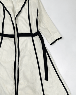 Isabel De Pedro "En Punta" Linen Off-White Coat 2000's