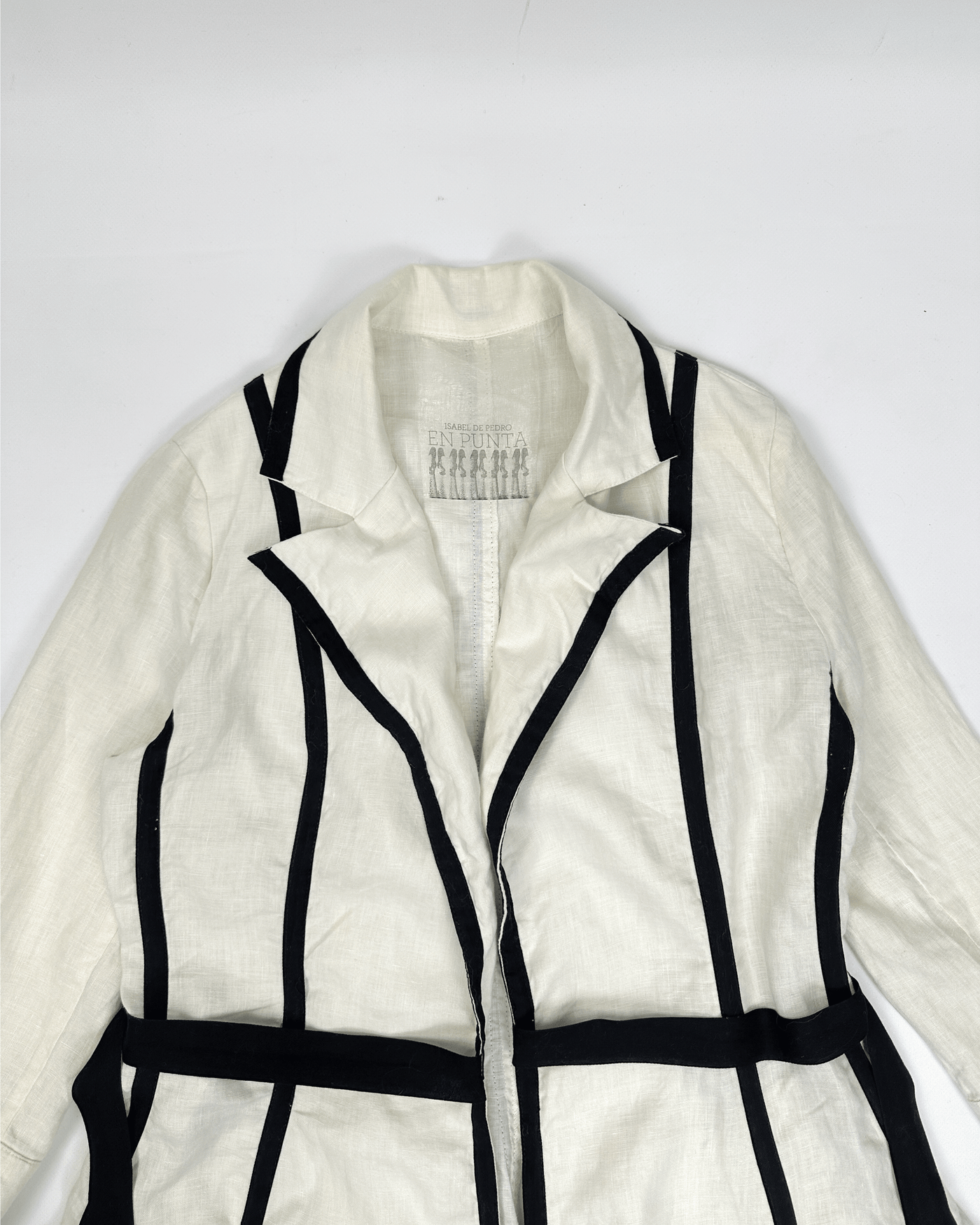 Isabel De Pedro "En Punta" Linen Off-White Coat 2000's