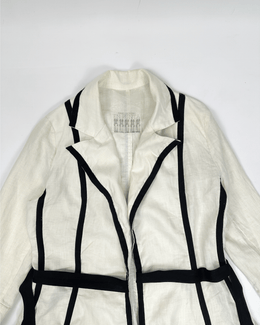 Isabel De Pedro "En Punta" Linen Off-White Coat 2000's