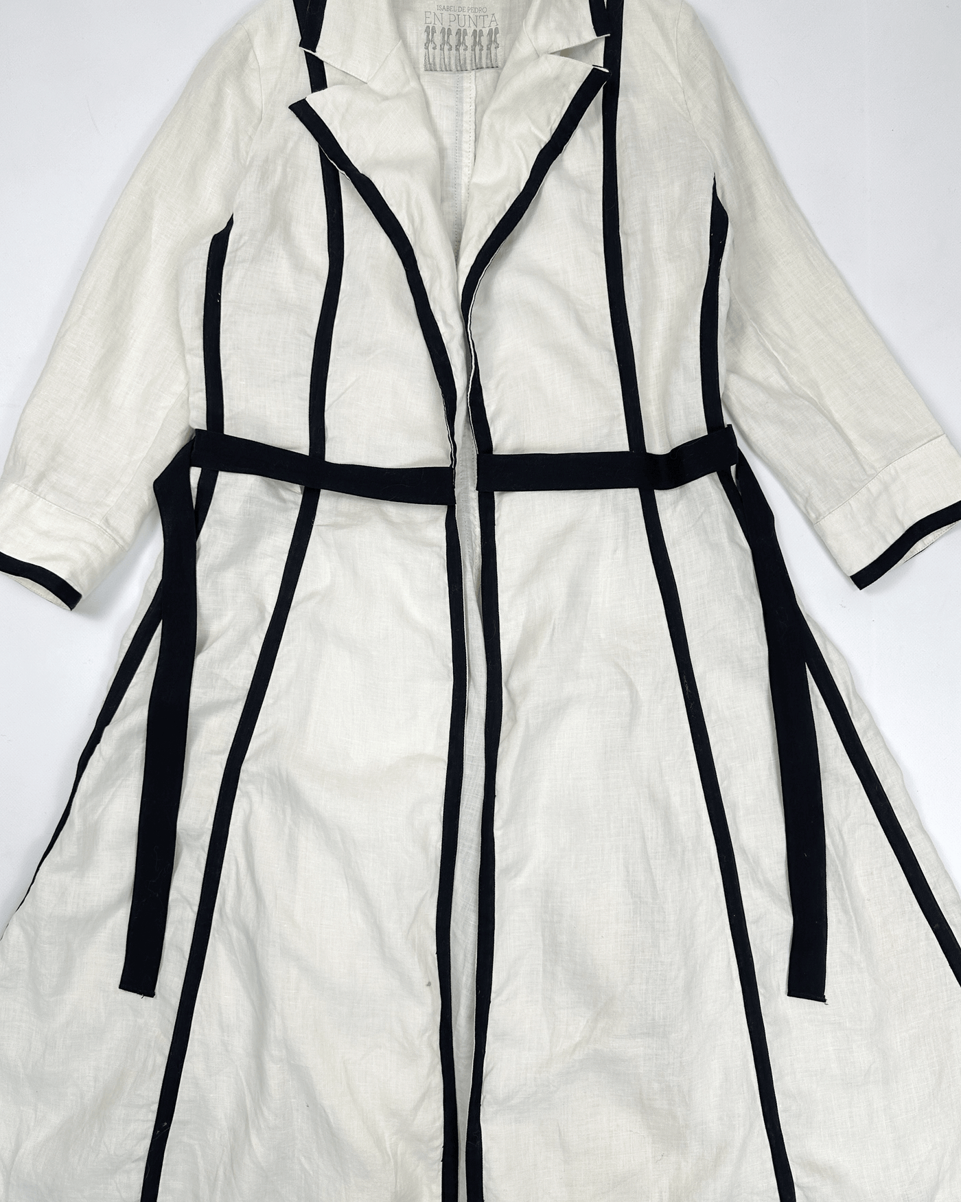 Isabel De Pedro "En Punta" Linen Off-White Coat 2000's