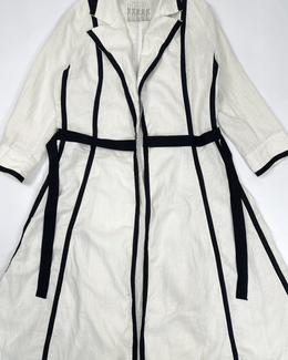 Isabel De Pedro "En Punta" Linen Off-White Coat 2000's