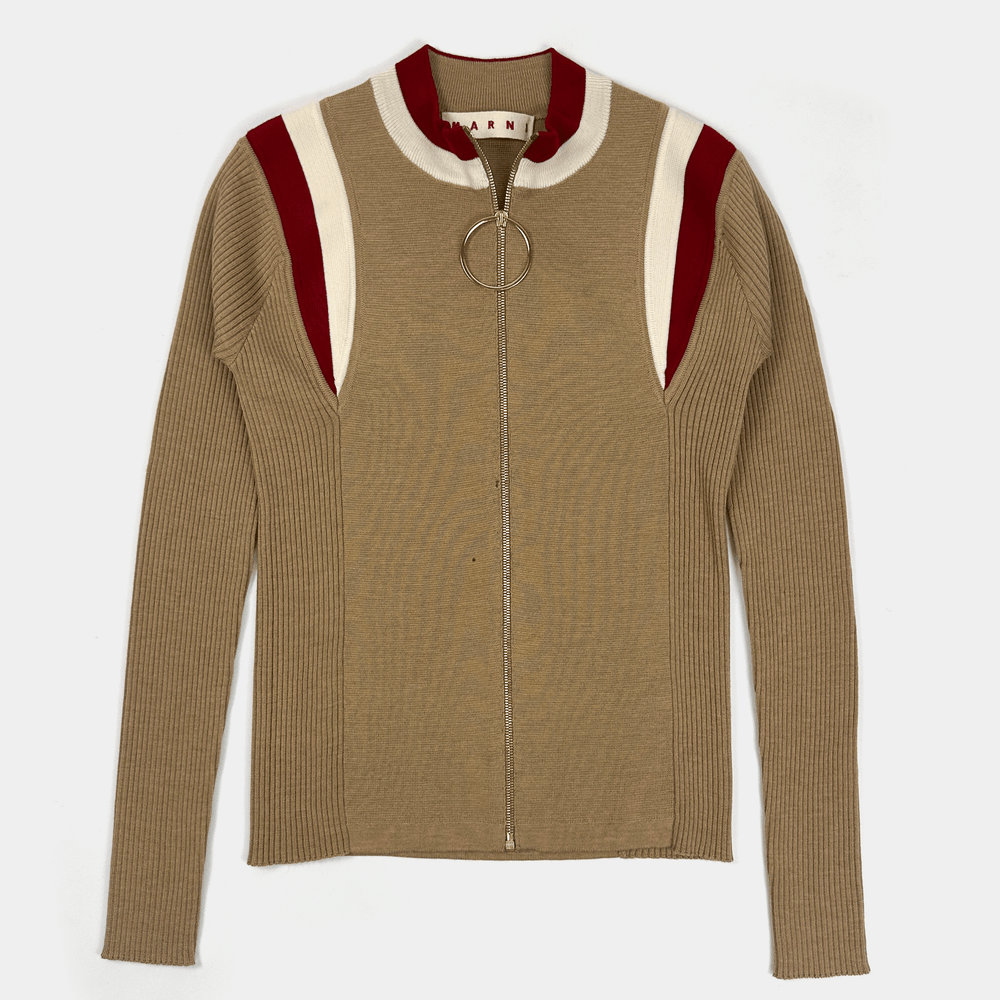 Marni Zip-Up Golden Details Knitwear 2000's