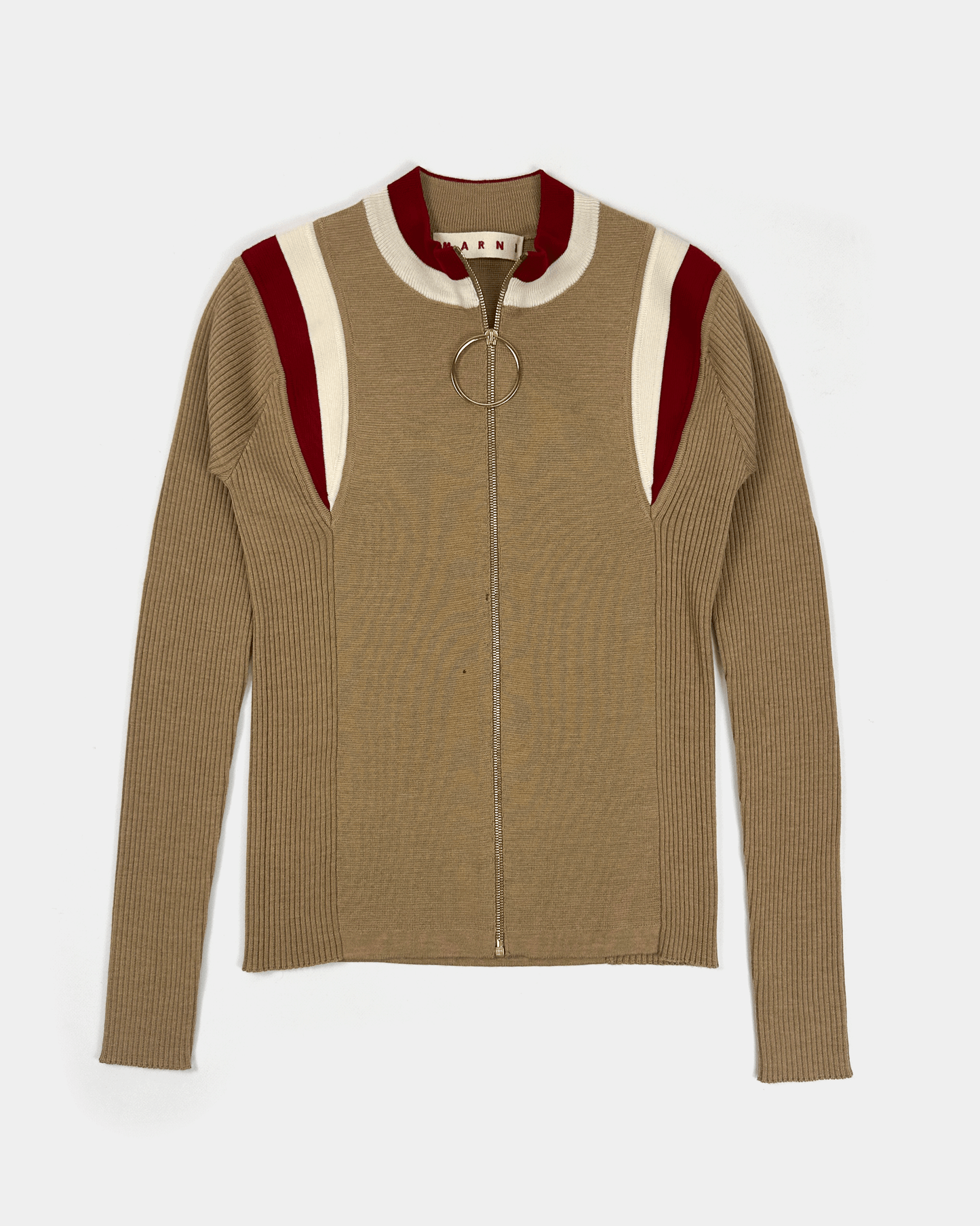 Marni Zip-Up Golden Details Knitwear 2000's