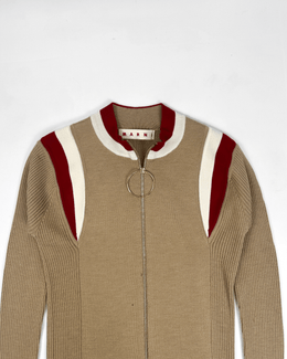 Marni Zip-Up Golden Details Knitwear 2000's