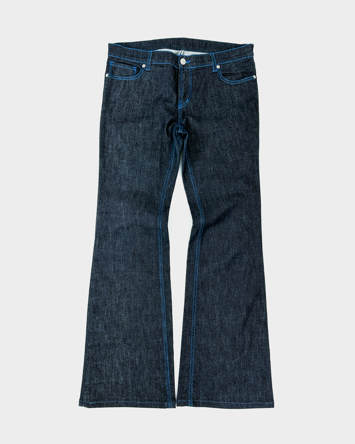 Jil Sander Blue Stitching Flare Denim Pants 2000's