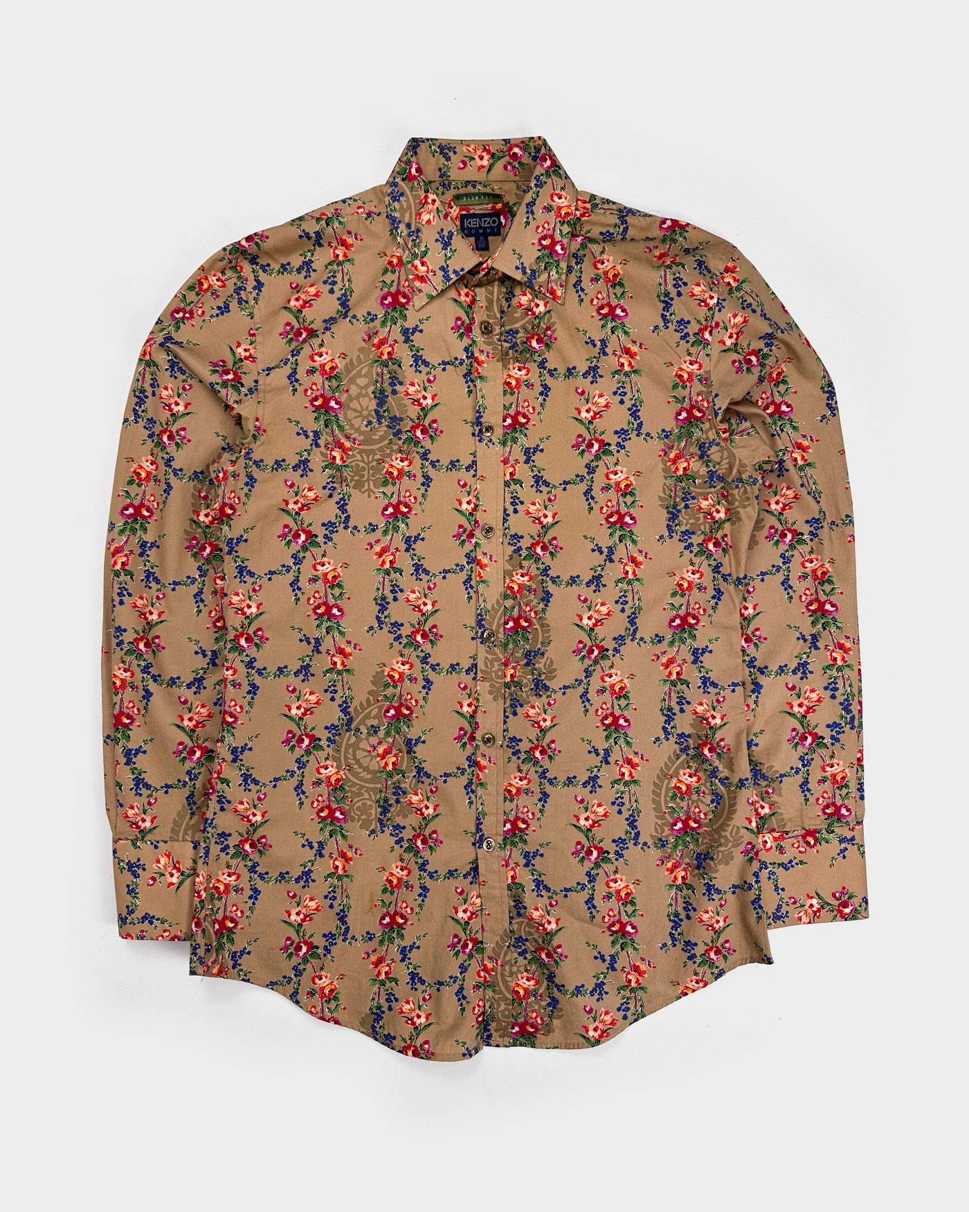 Kenzo Floral Print Cotton Shirt 2000's
