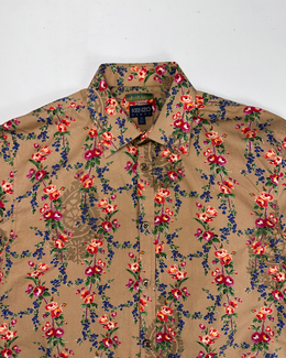Kenzo Floral Print Cotton Shirt 2000's