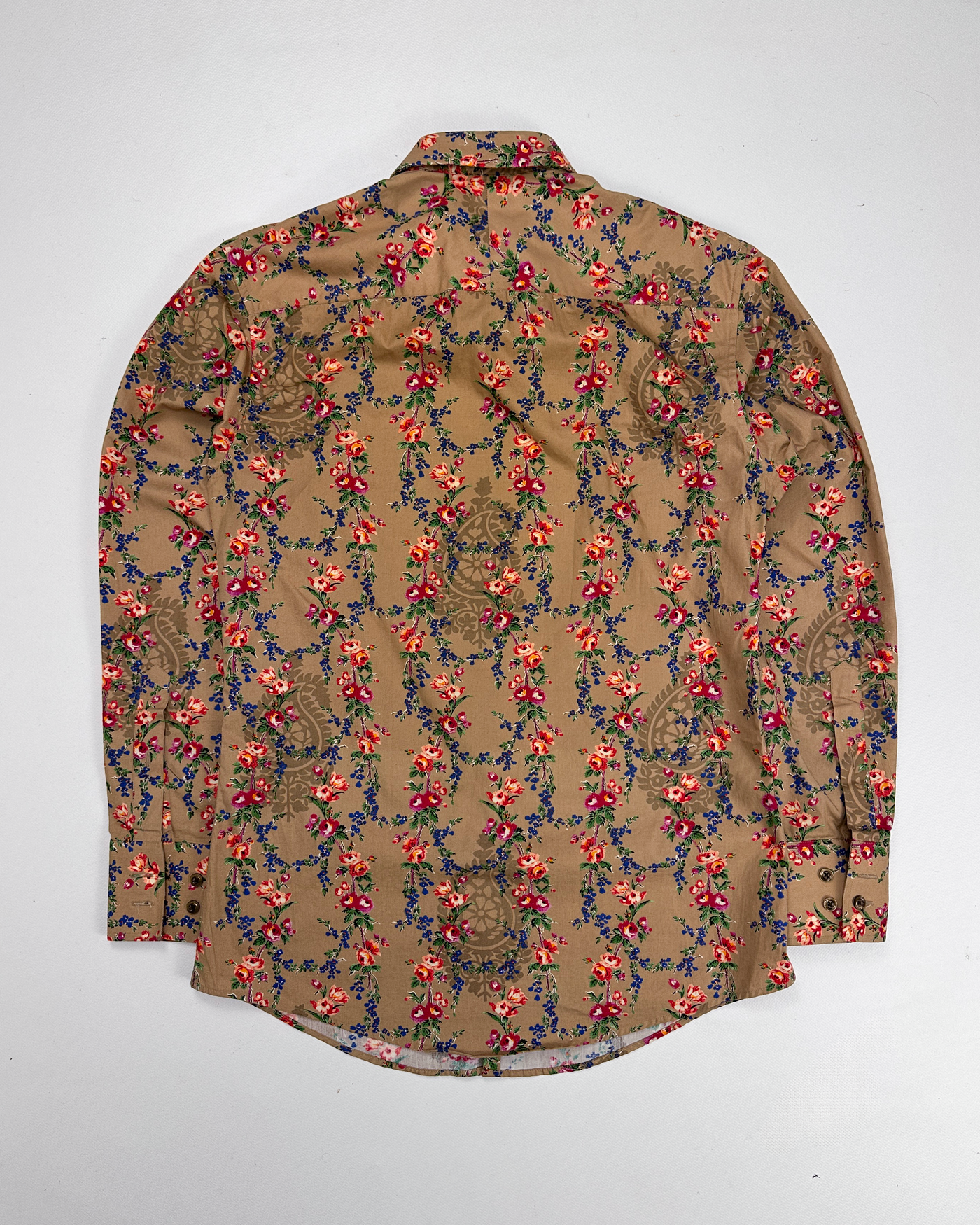 Kenzo Floral Print Cotton Shirt 2000's