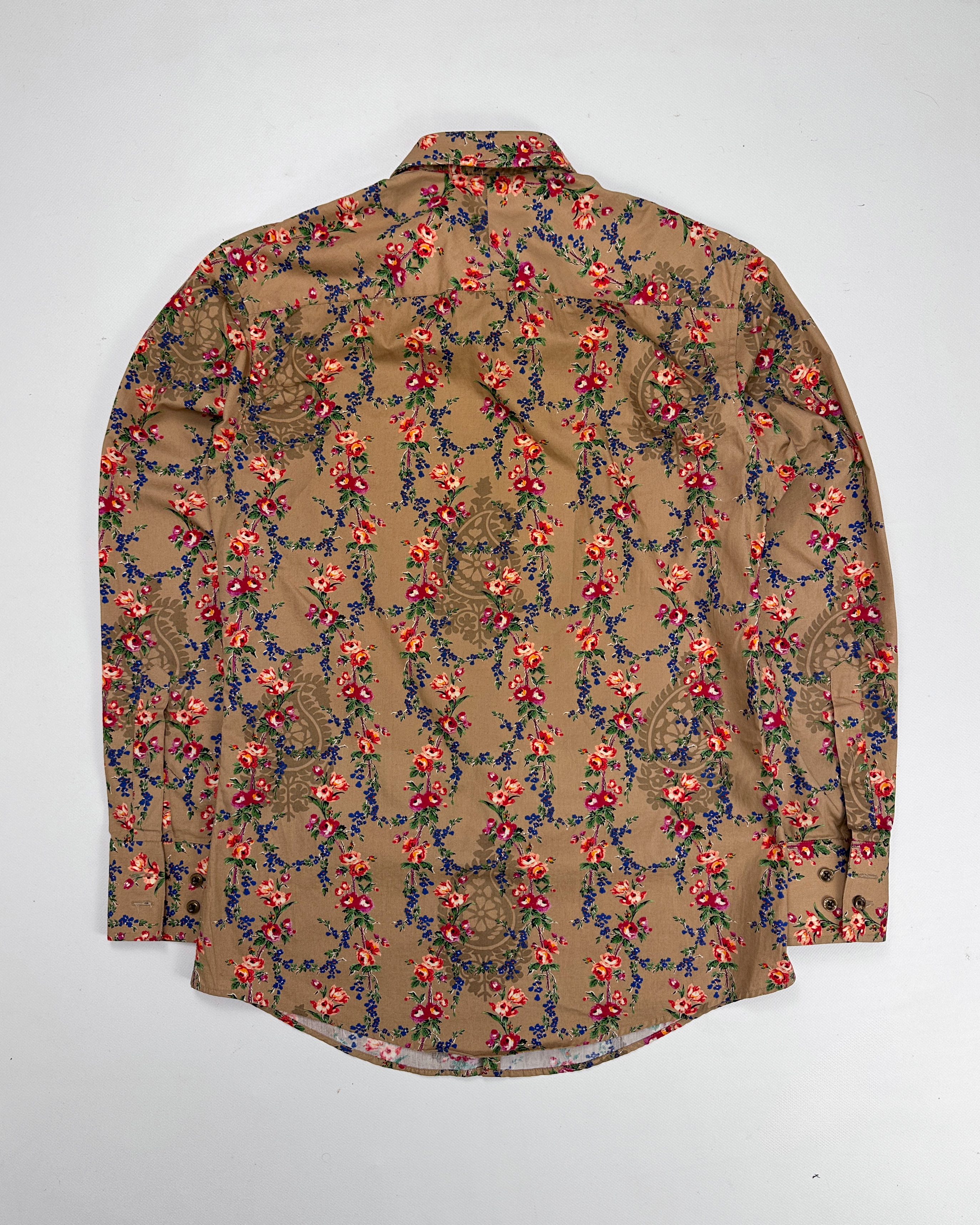 Kenzo Floral Print Cotton Shirt 2000's