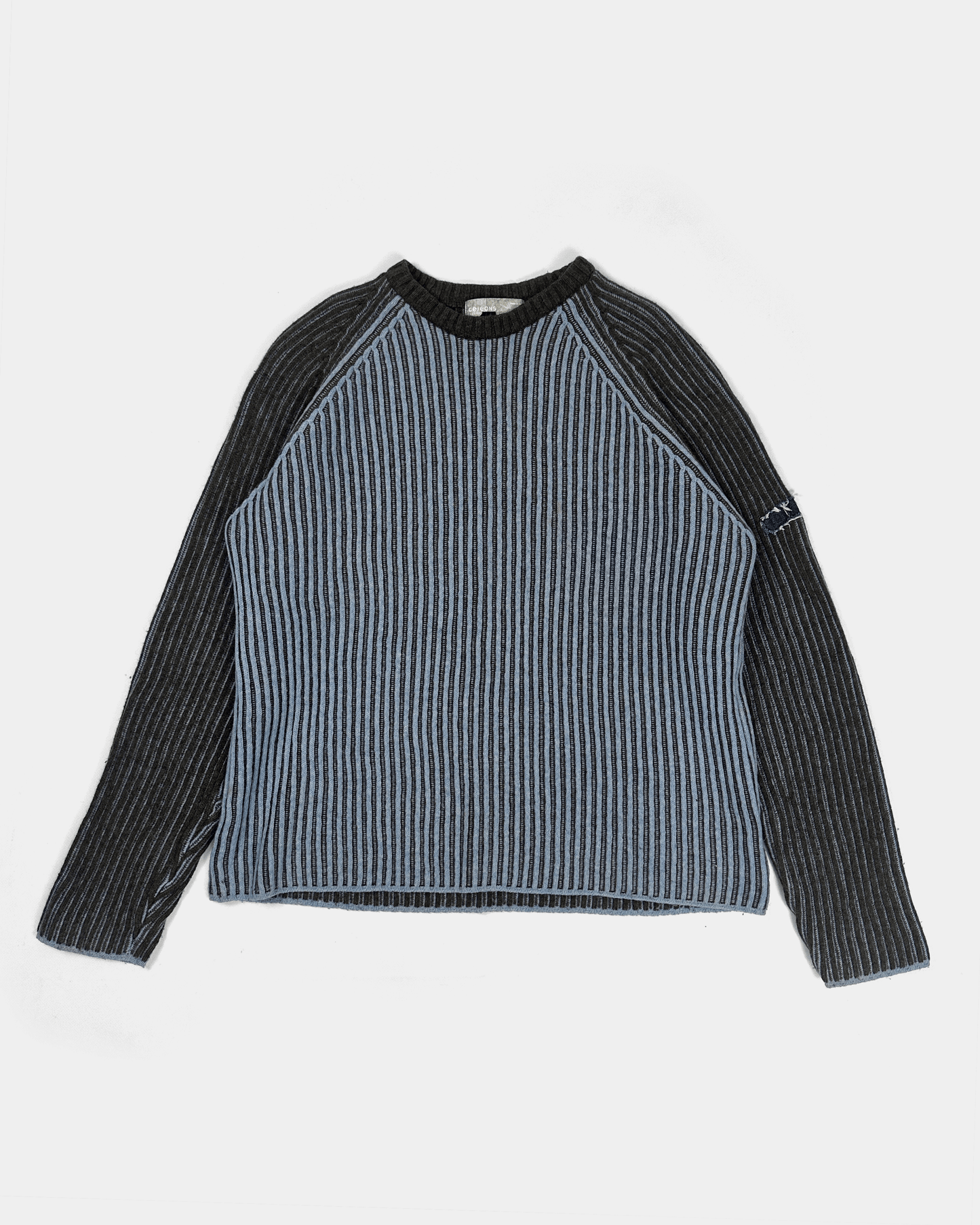 Iceberg Stiped Wool Brown and Blue Knitwear 1990's