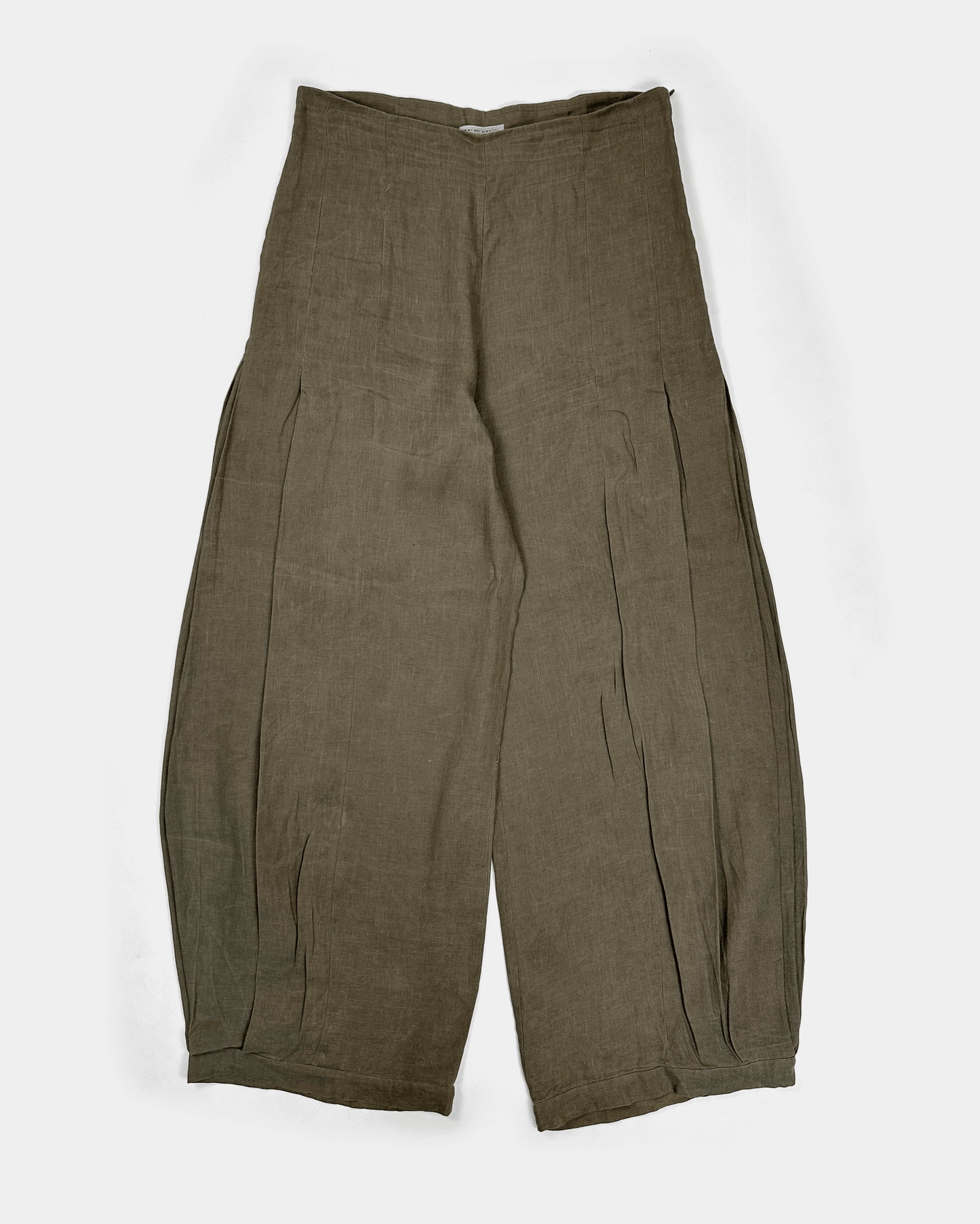 Sarah Pacini Linen Grey Wide Pants 1990's