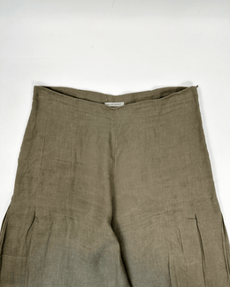 Sarah Pacini Linen Grey Wide Pants 1990's