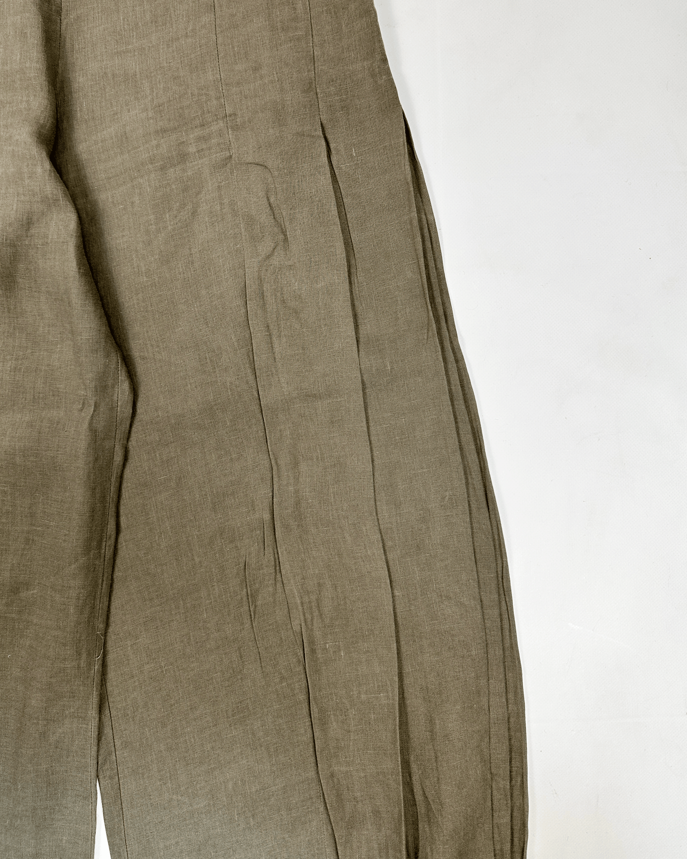 Sarah Pacini Linen Grey Wide Pants 1990's
