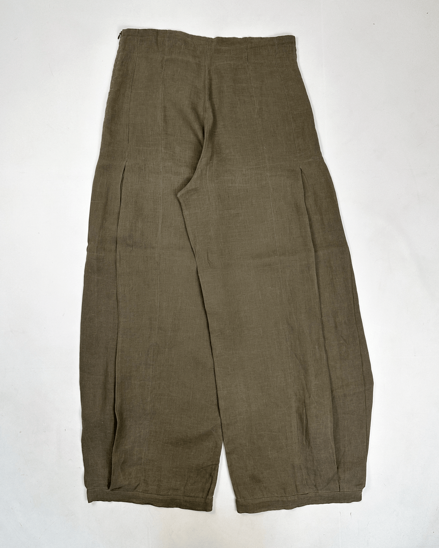 Sarah Pacini Linen Grey Wide Pants 1990's