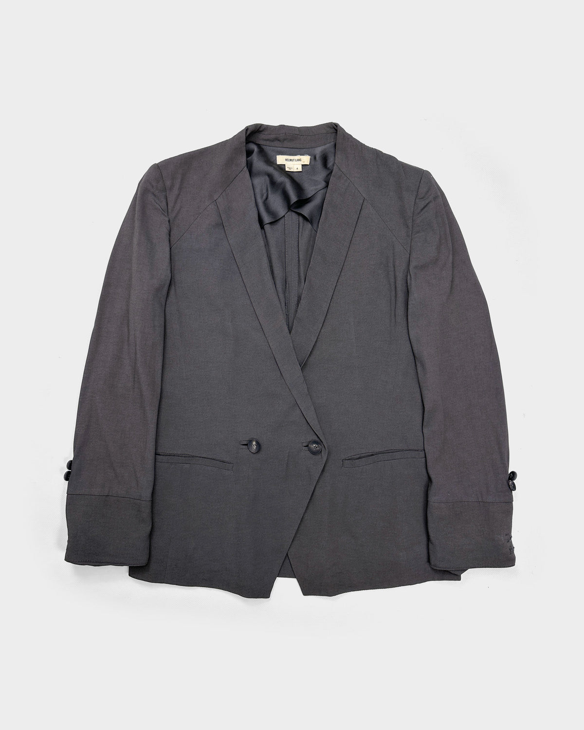 Helmut Lang Crossed Grey Blazer F/W 2002