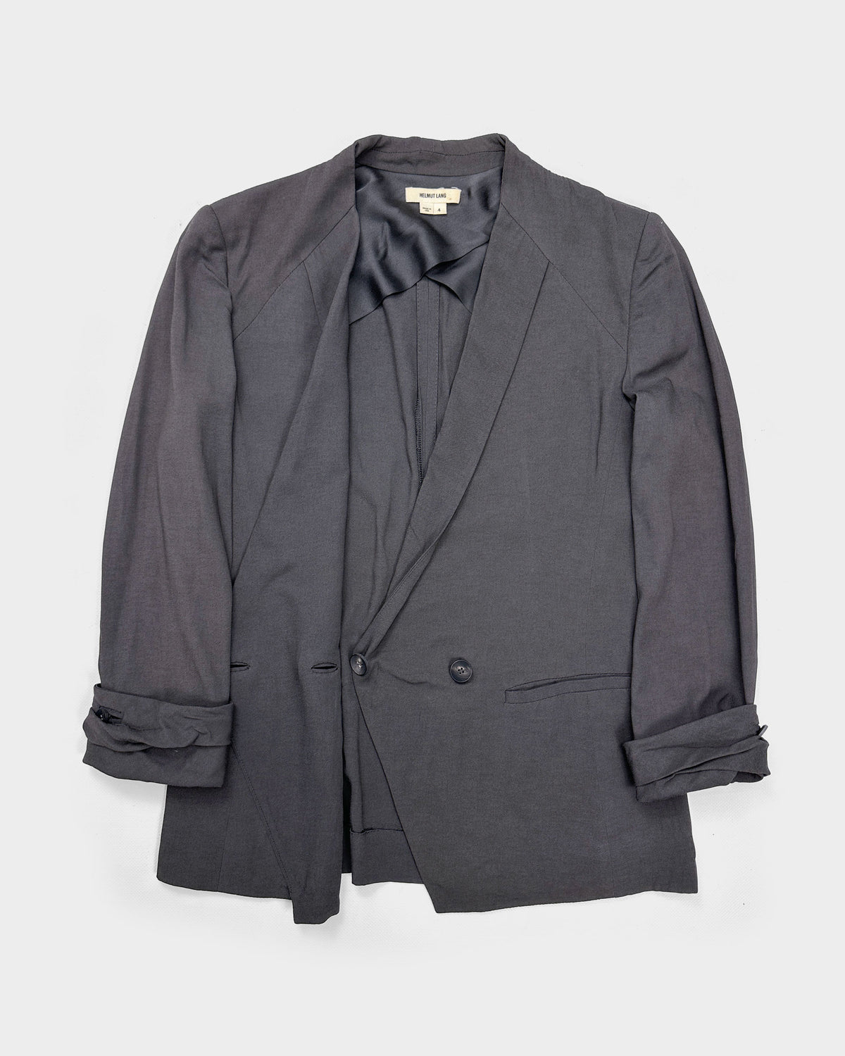 Helmut Lang Crossed Grey Blazer F/W 2002
