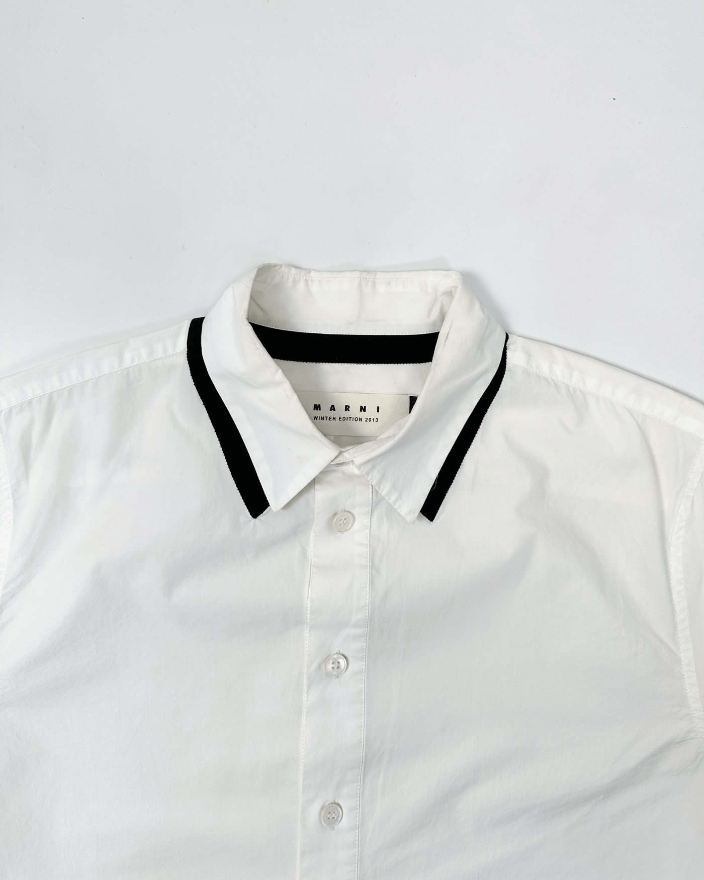 Marni Black Double Neck White Shirt 2013