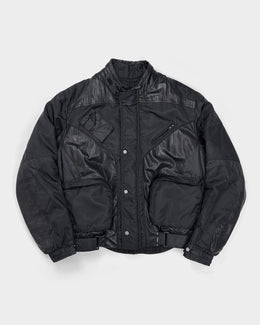 Gazzarrini Black Nylon + Leather Jacket 1990's