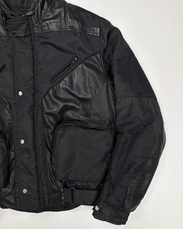 Gazzarrini Black Nylon + Leather Jacket 1990's