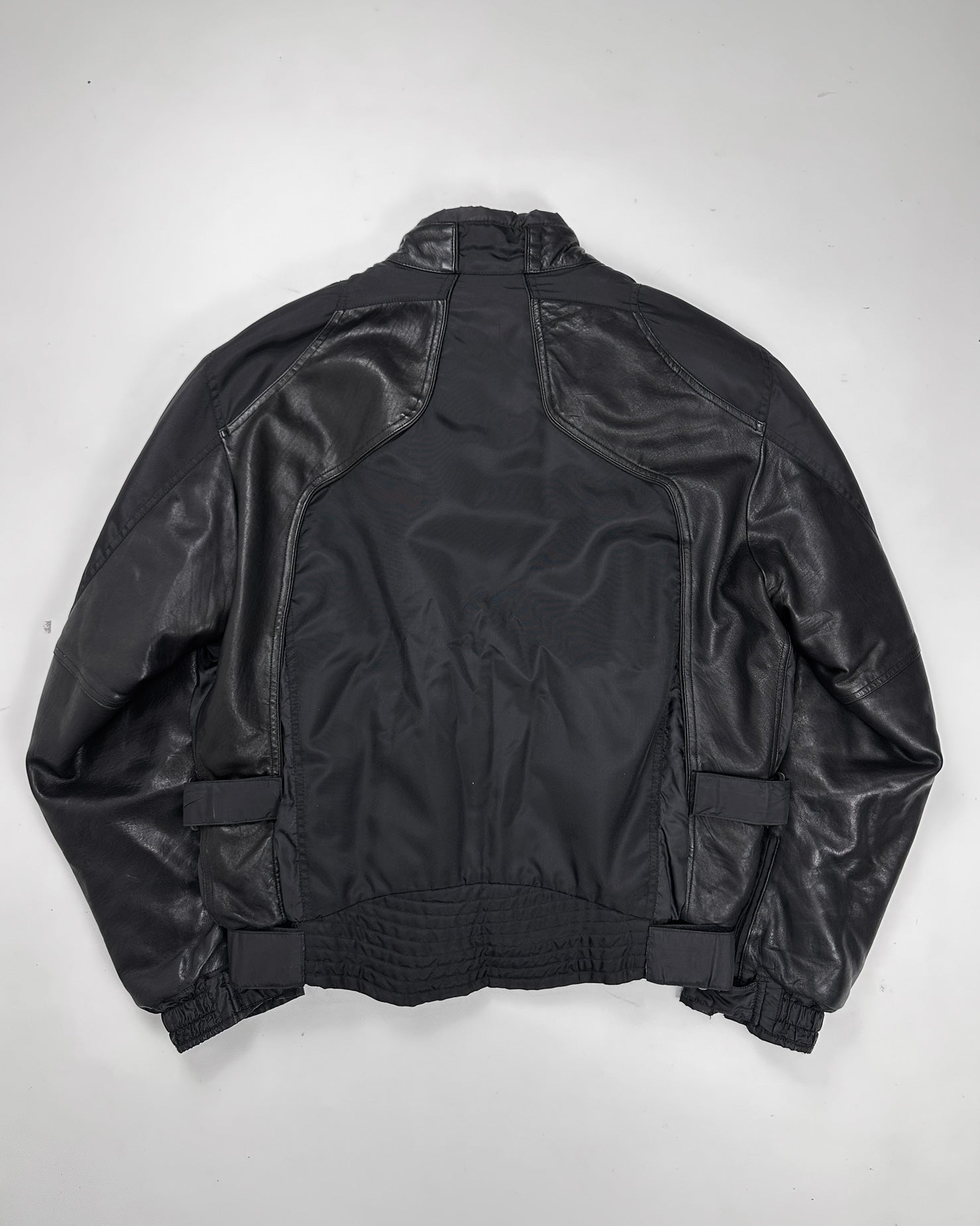 Gazzarrini Black Nylon + Leather Jacket 1990's