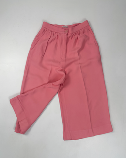 Miu Miu Pink 3/4 Acetate Wide Leg Pants 2000's