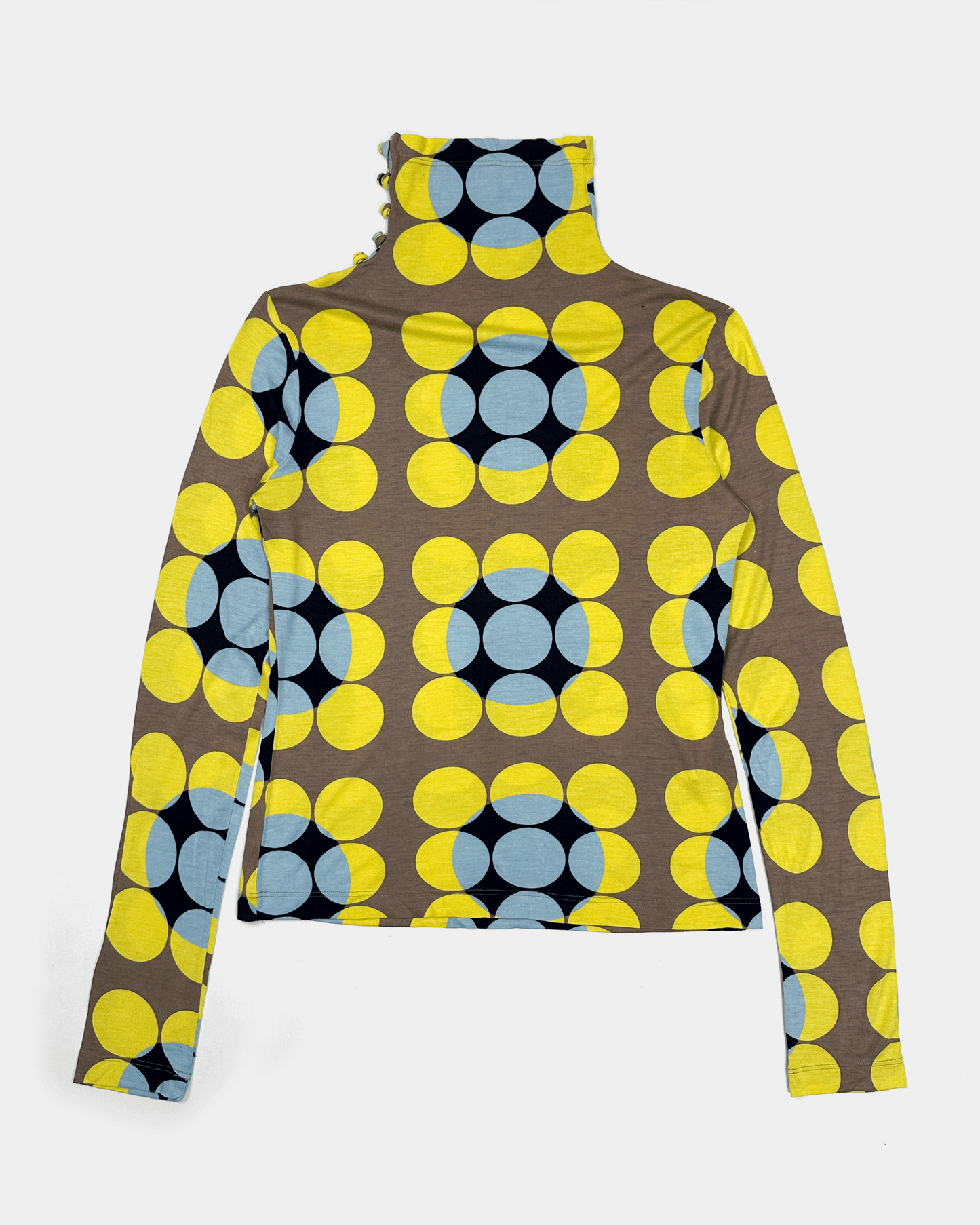 Marni Yellow n Brown Dots Pattern Elastic Top 2003