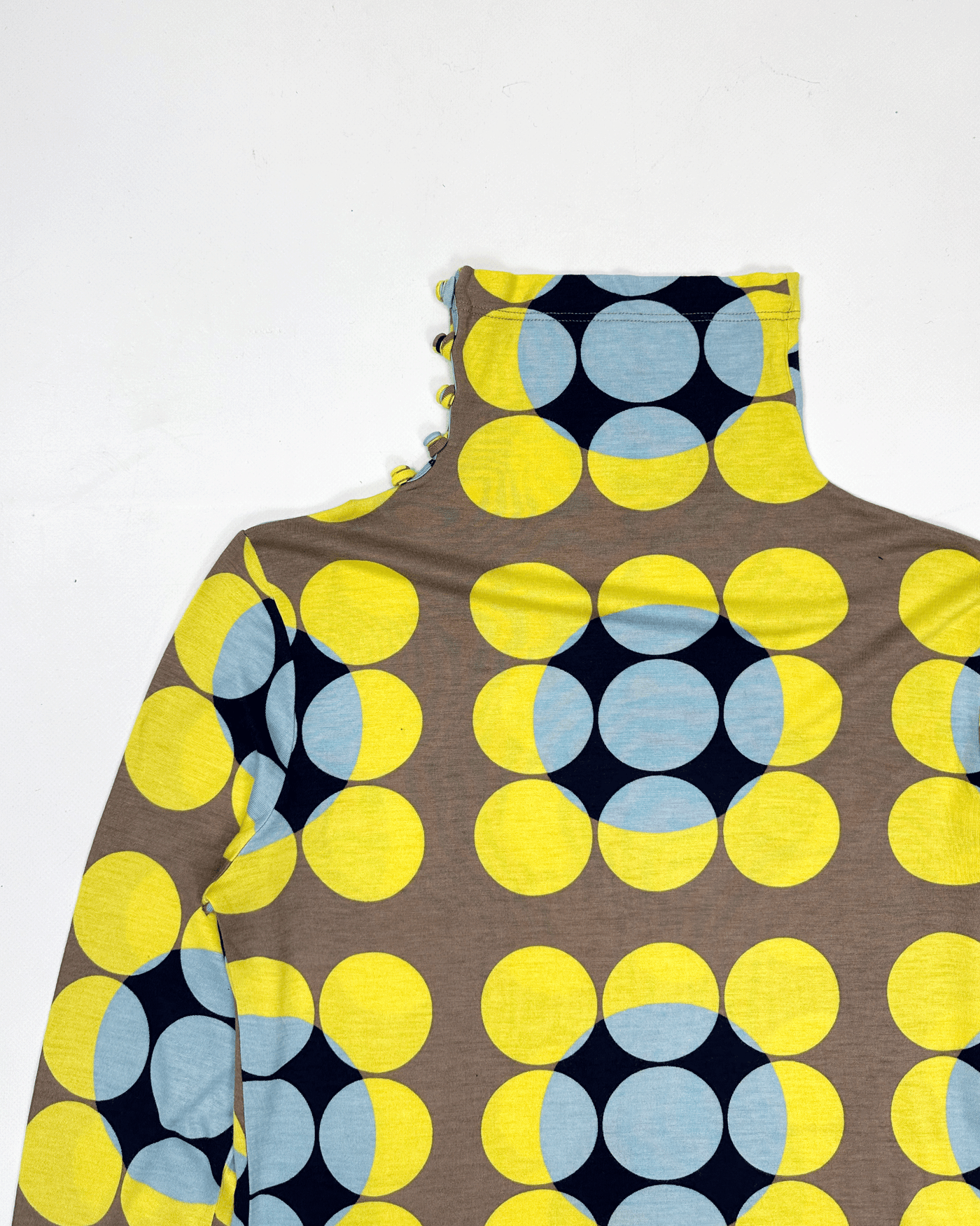 Marni Yellow n Brown Dots Pattern Elastic Top 2003