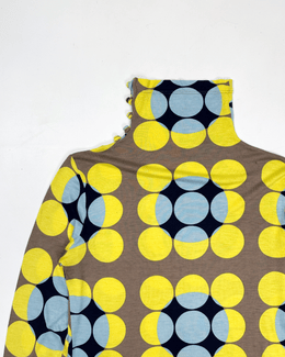Marni Yellow n Brown Dots Pattern Elastic Top 2003
