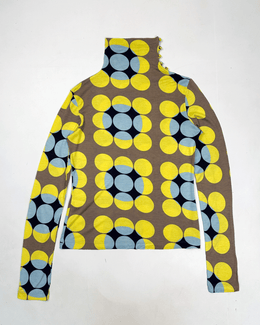 Marni Yellow n Brown Dots Pattern Elastic Top 2003