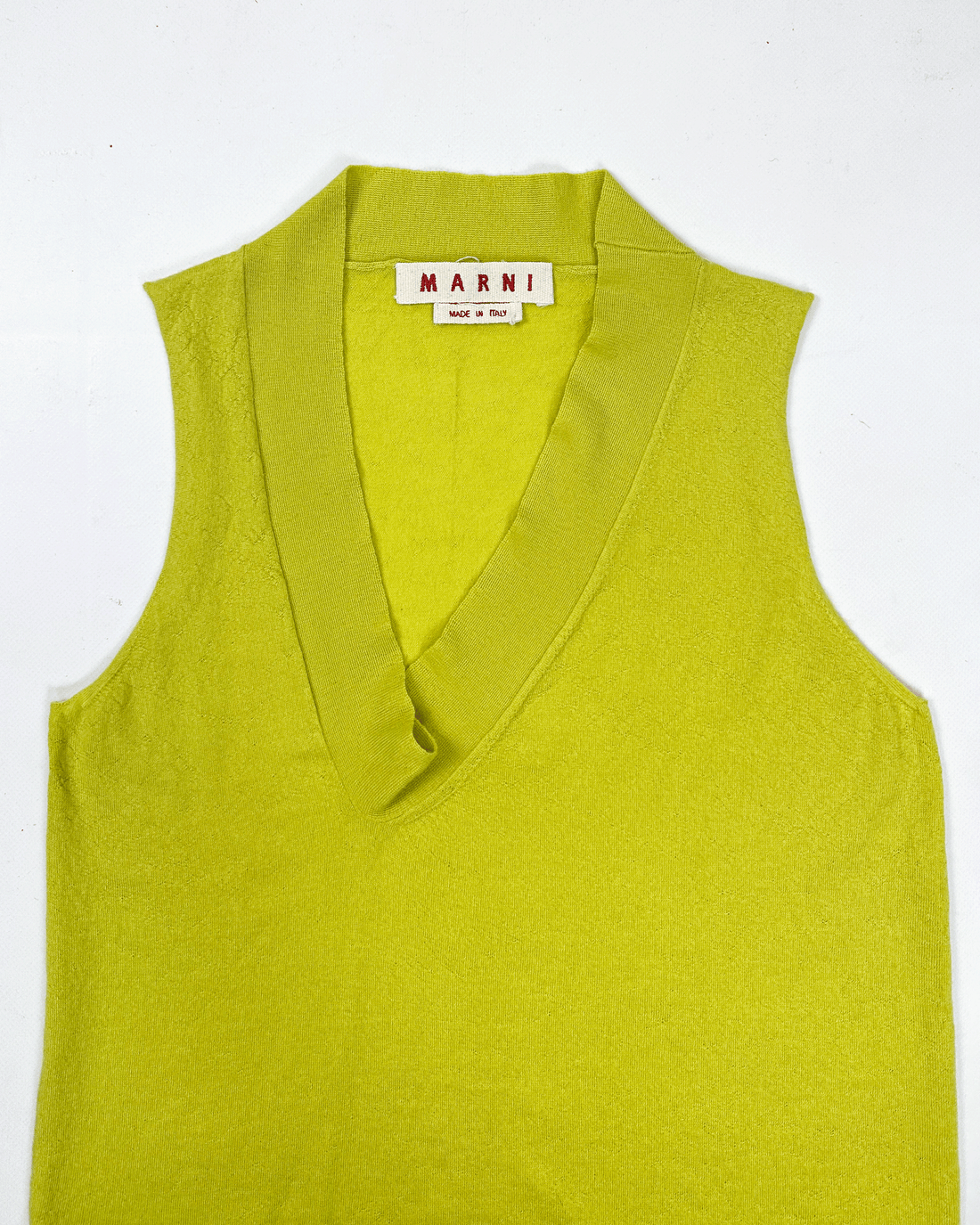 Marni Lime Green Cachemire Vest 2000's