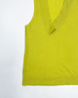 Marni Lime Green Cashmere Vest 2000's