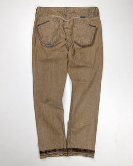 Marithé François Girbaud Beige Denim Pants 2000's