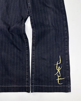 Just Cavalli Striped Denim Pants 2000's