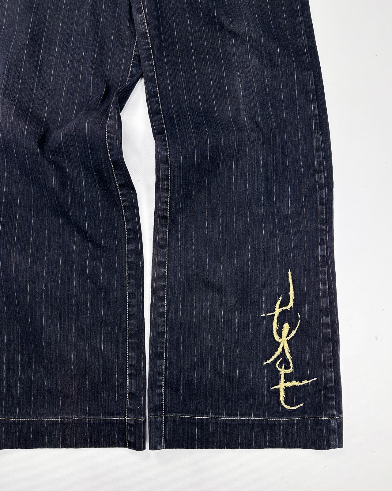 Just Cavalli Striped Denim Pants 2000's