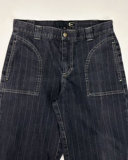 Just Cavalli Striped Denim Pants 2000's