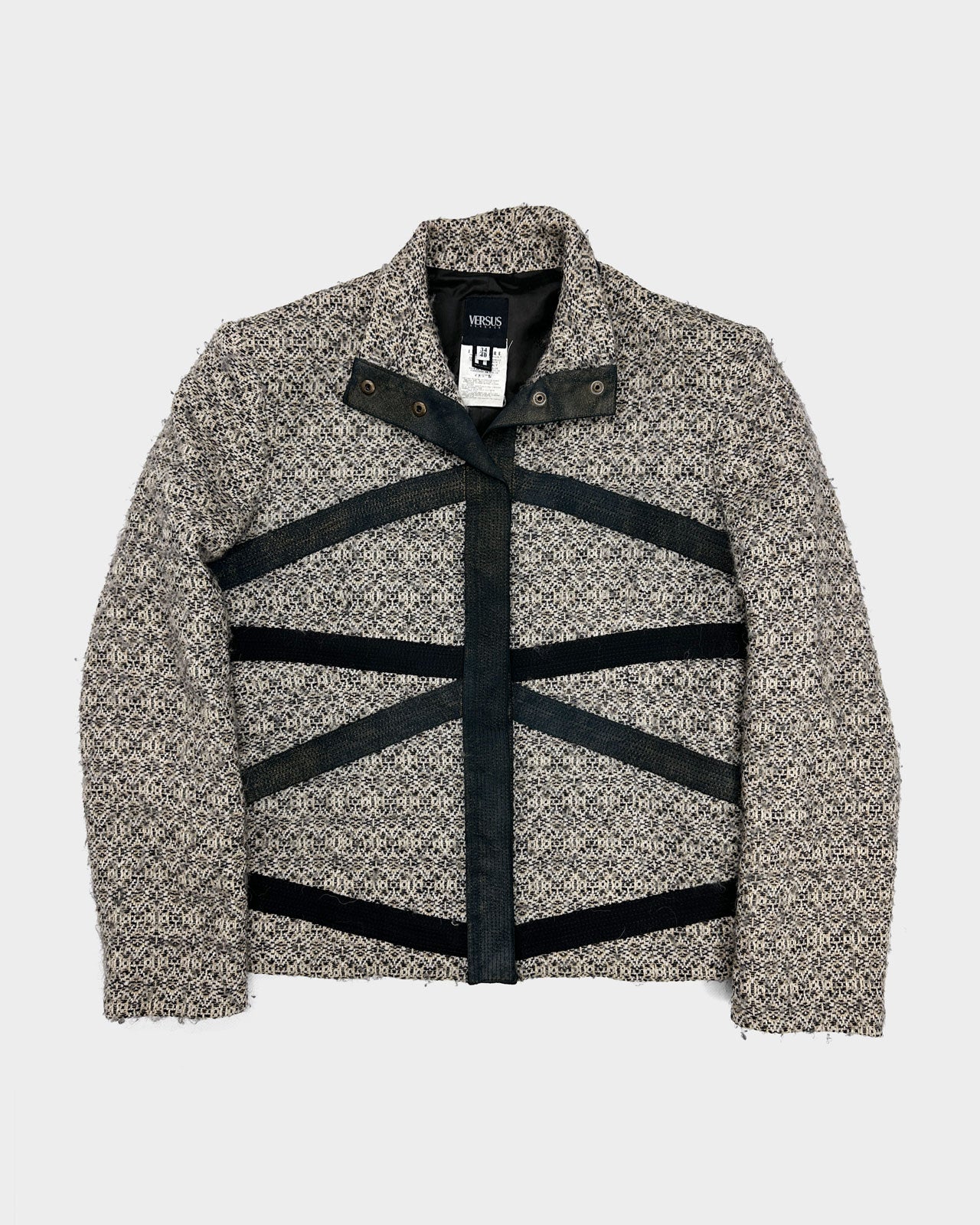 Versus Versace Alpaca + Leather Jacket 2000's