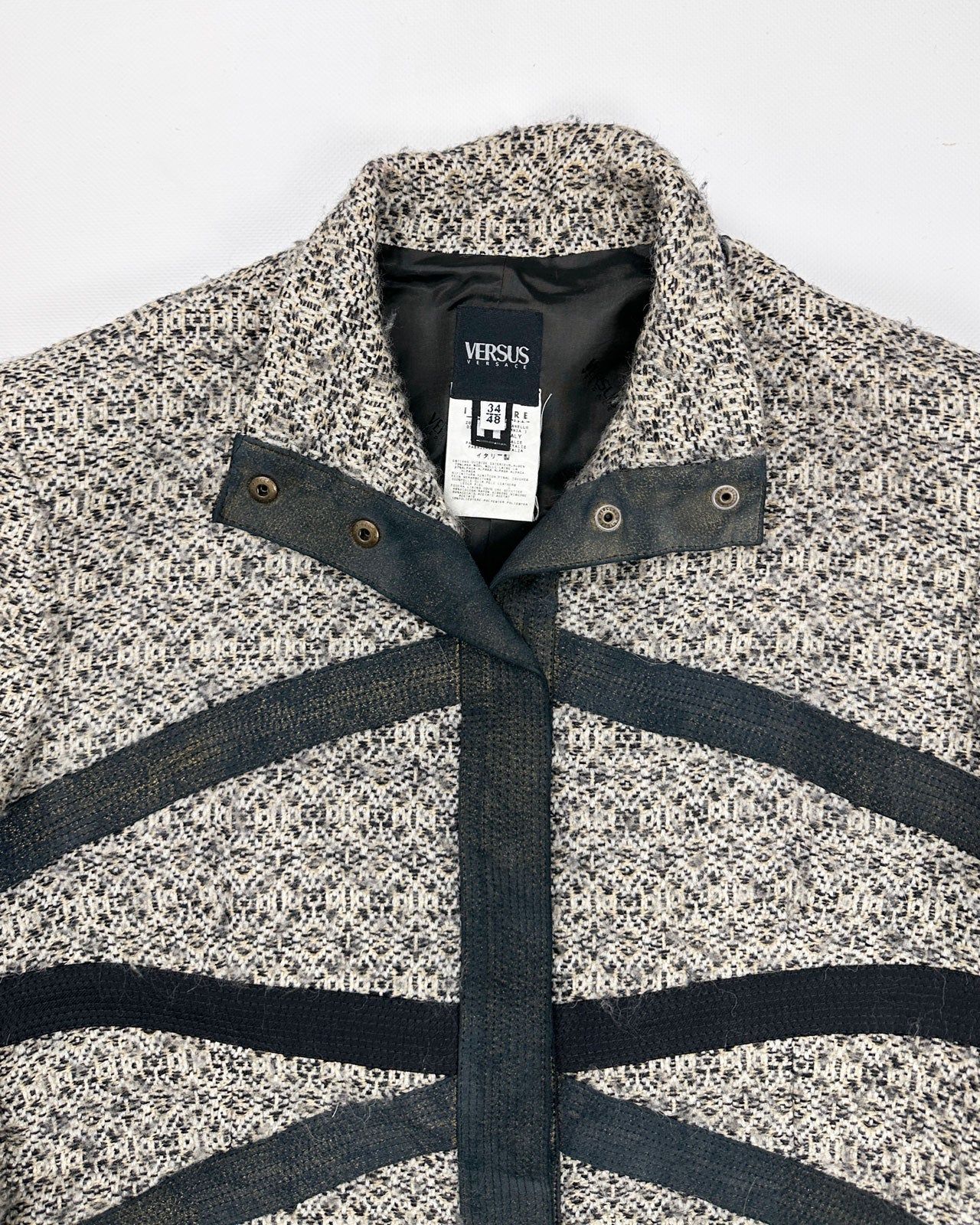 Versus Versace Alpaca + Leather Jacket 2000's