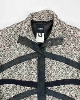 Versus Versace Alpaca + Leather Jacket 2000's