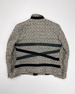 Versus Versace Alpaca + Leather Jacket 2000's