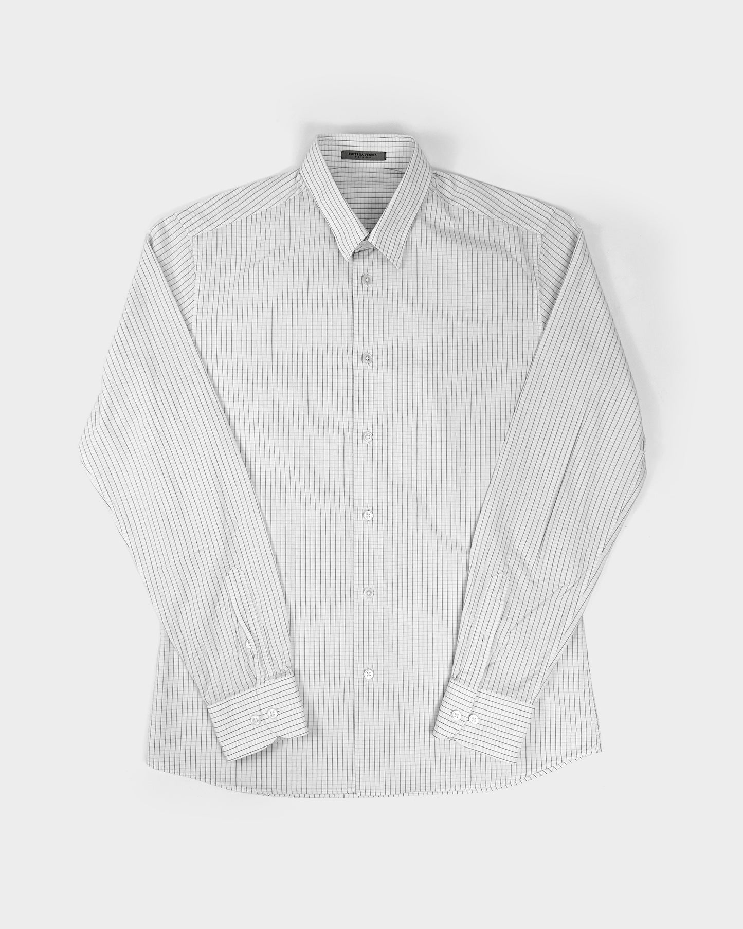 Bottega Veneta White Squares Sample Shirt 1990's