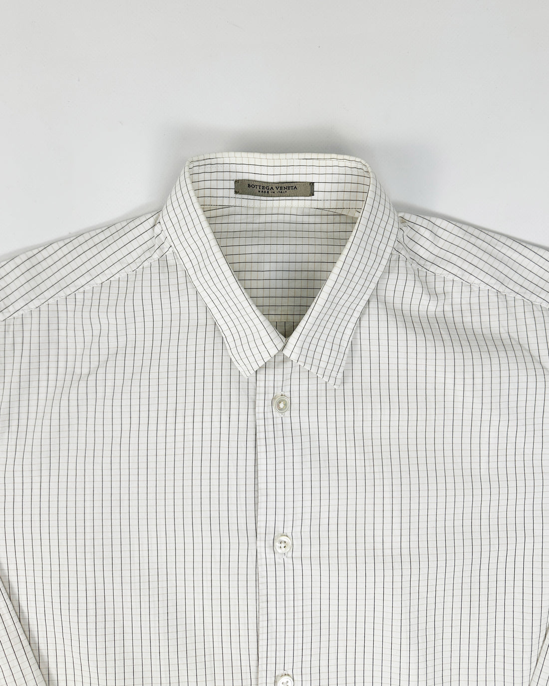 Bottega Veneta White Squares Sample Shirt 1990's