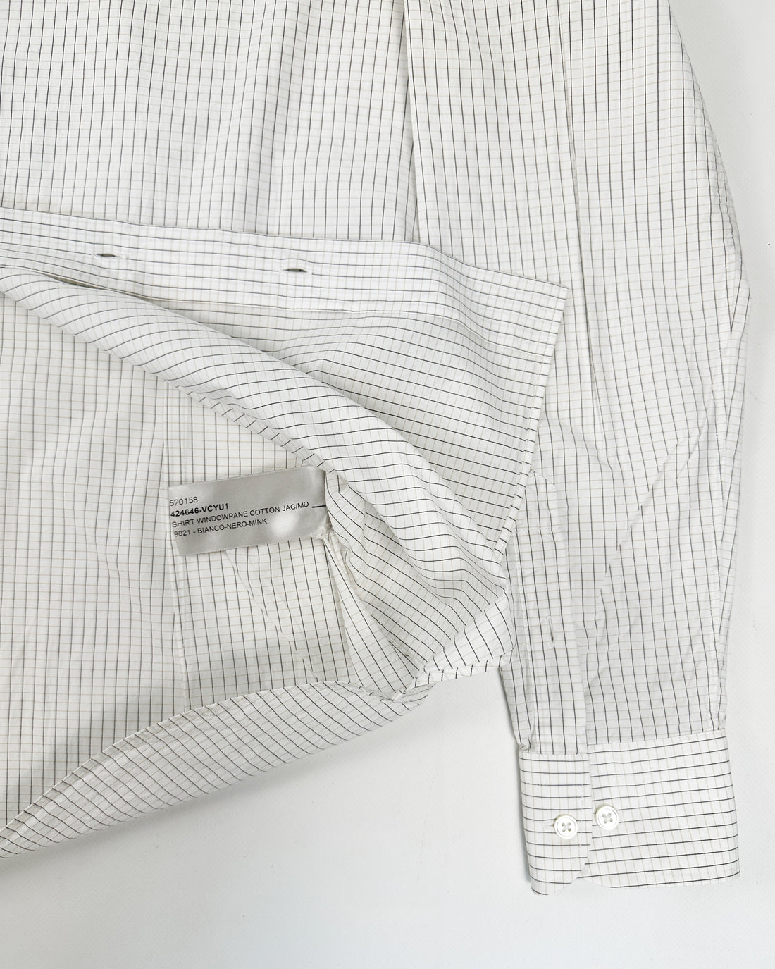 Bottega Veneta White Squares Sample Shirt 1990's