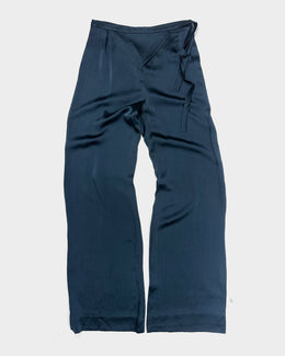 Mugler Anthracite Silk Pants 1990's