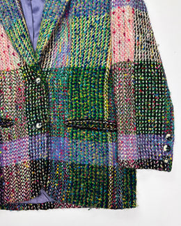 Kenzo Paris Multicolor Wool Blazer 1990's