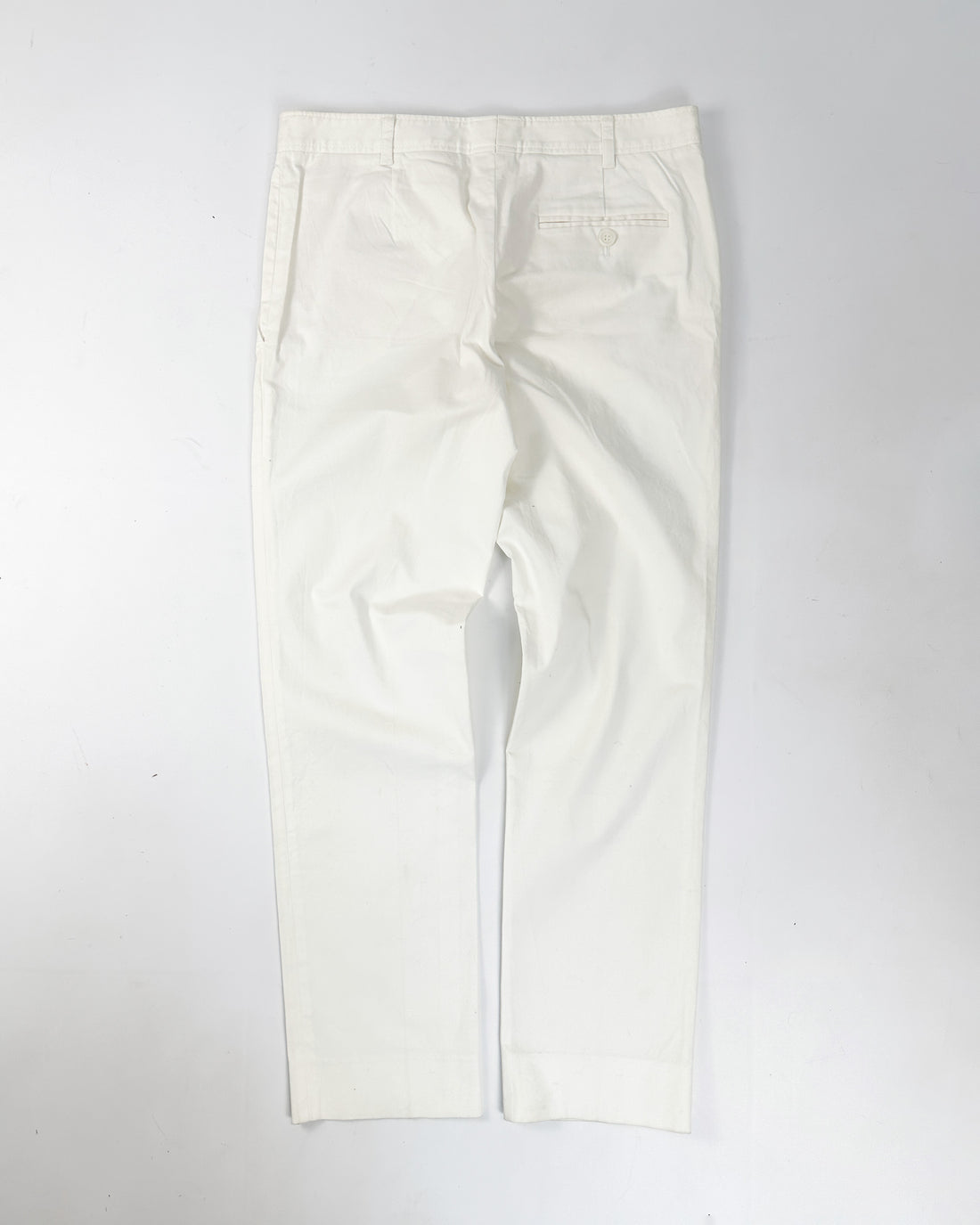 Miu Miu White Cotton Tailored Pants 2000's