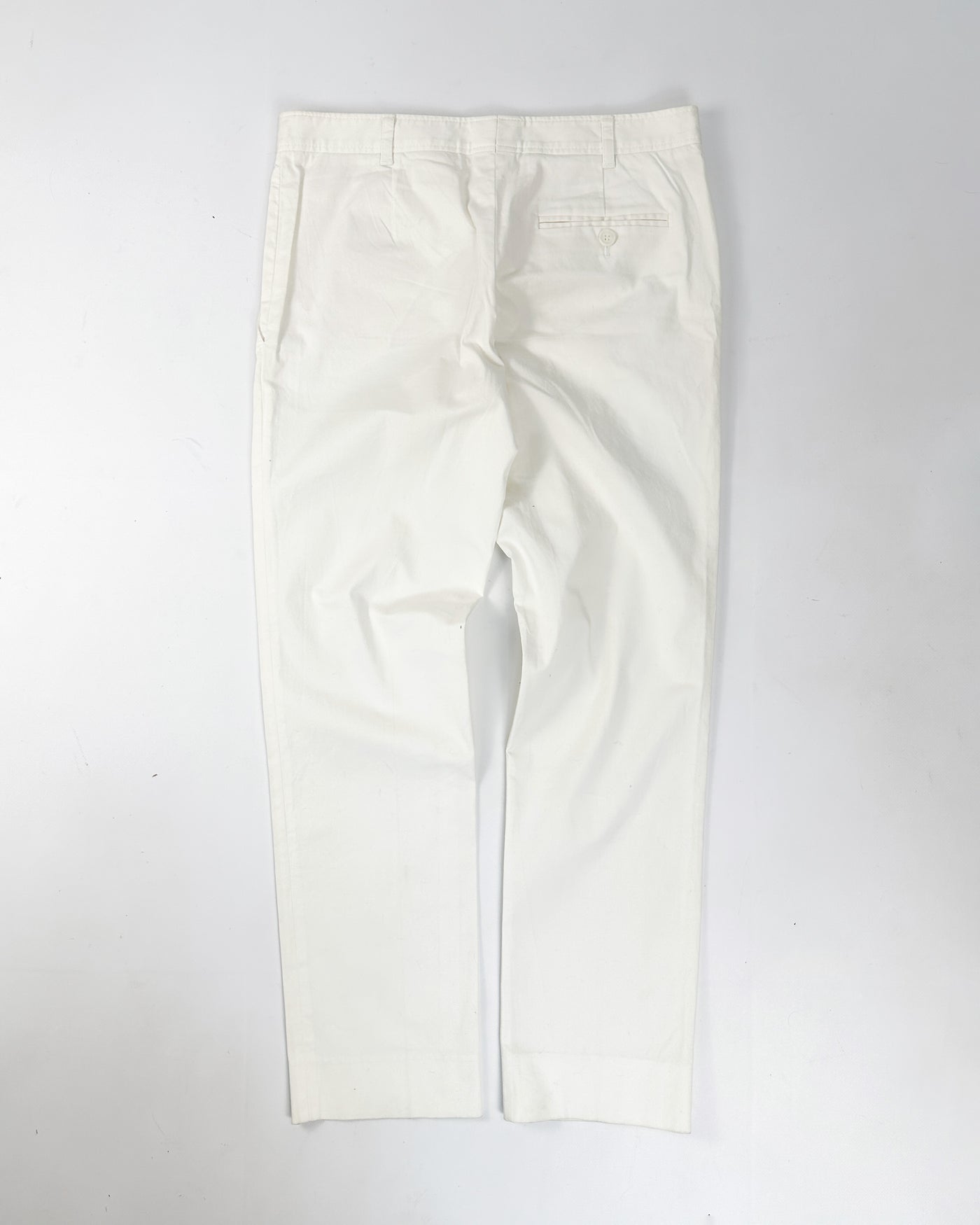 Miu Miu White Cotton Tailored Pants 2000's