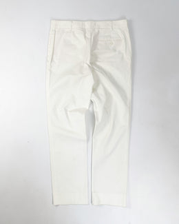 Miu Miu White Cotton Tailored Pants 2000's